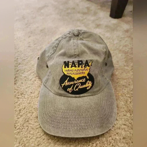N.A.P.A. Grey Vintage Adjustable Mens Hat Assurance of Quality - Picture 1 of 5